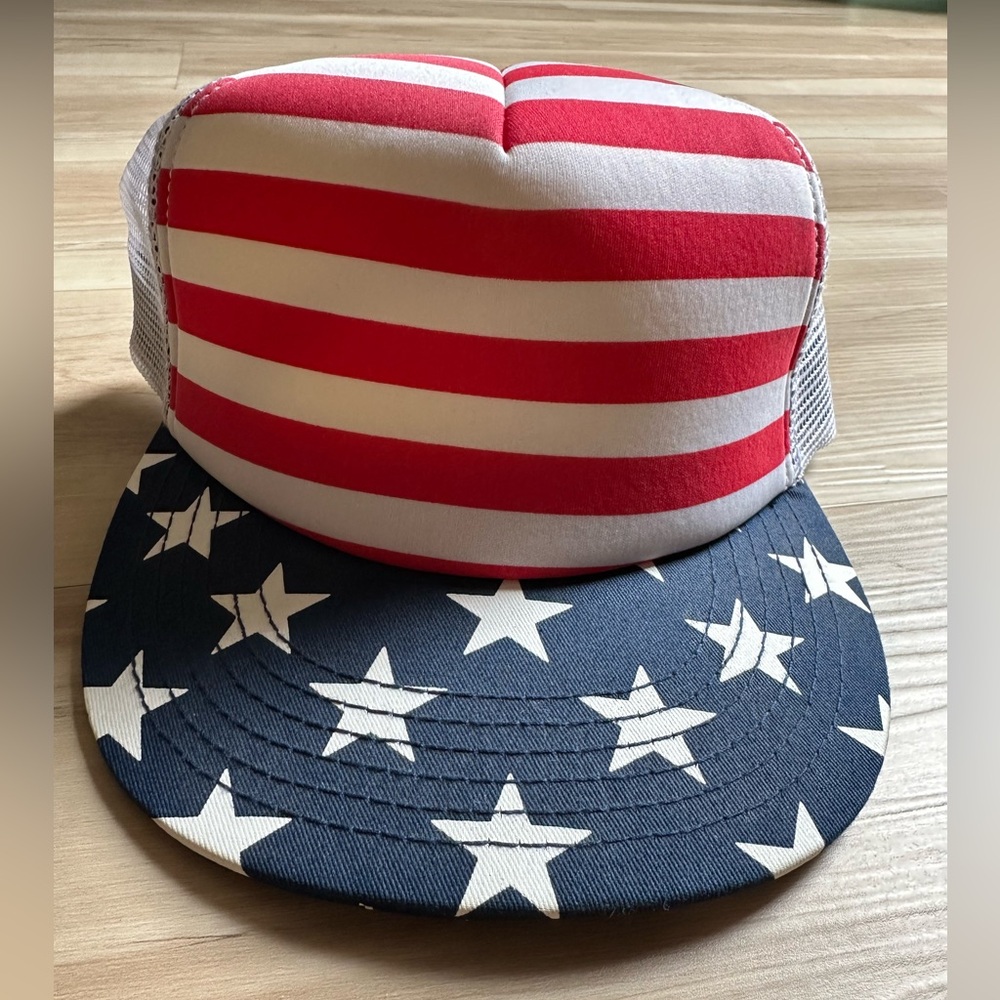 American Flag Trucker Hat